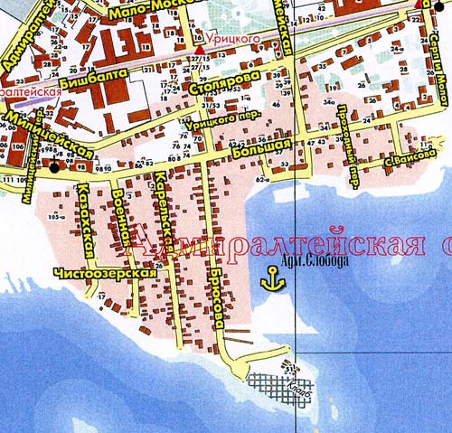 Татарское кладбище  в Адмиралтейской слободе (Бишбалта) на карте Казани