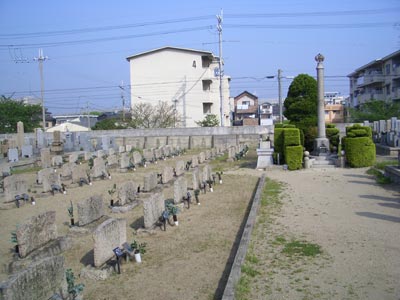 Вид кладбища военнопленных русско-японской войны в городе Изуми-Оцу