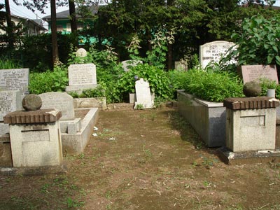 Вид входа на "мусульманское кладбище" Тама в Токио.